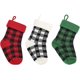 thumbnail image 1 of KAIYANG 3 calcetines navideños a cuadros de 7,8 pulgadas para decoración de fiestas navideñas, 1 of 5