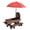 Charcoal burned umbr, variant on AOOOWER Wood Animal Feeder For Yard Birds And Squirrels All Weathers Corn Holder With Sunshade for Wildlife Feeding Supply