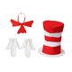 thumbnail image 2 of Conjunto de disfraz de sombrero de copa, novedoso juego de rol para niños y adultos con guantes y pajarita. Pajarita de tela, 2 of 9