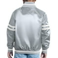 thumbnail image 2 of Youth Starter  Gray San Diego Padres Team Logo Full-Snap Satin Varsity Jacket, 2 of 4
