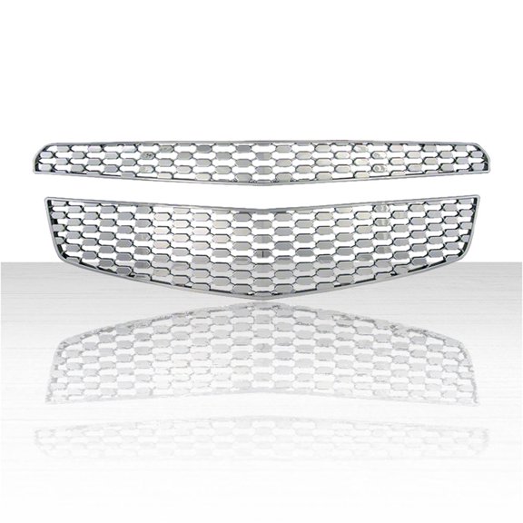 2pc Chrome ABS Grille Insert for 2010-2011 Chevy Equinox LS, LT, LTZ