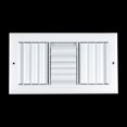 thumbnail image 3 of Fits 12x6 Duct Opening Aluminum 3-WAY Adjustable Air Supply Grille by Handua | Curved Blade Register Vent Cover for Sidewall & Ceiling | White | Outer Size: 13.75" X 7.75", 3 of 9