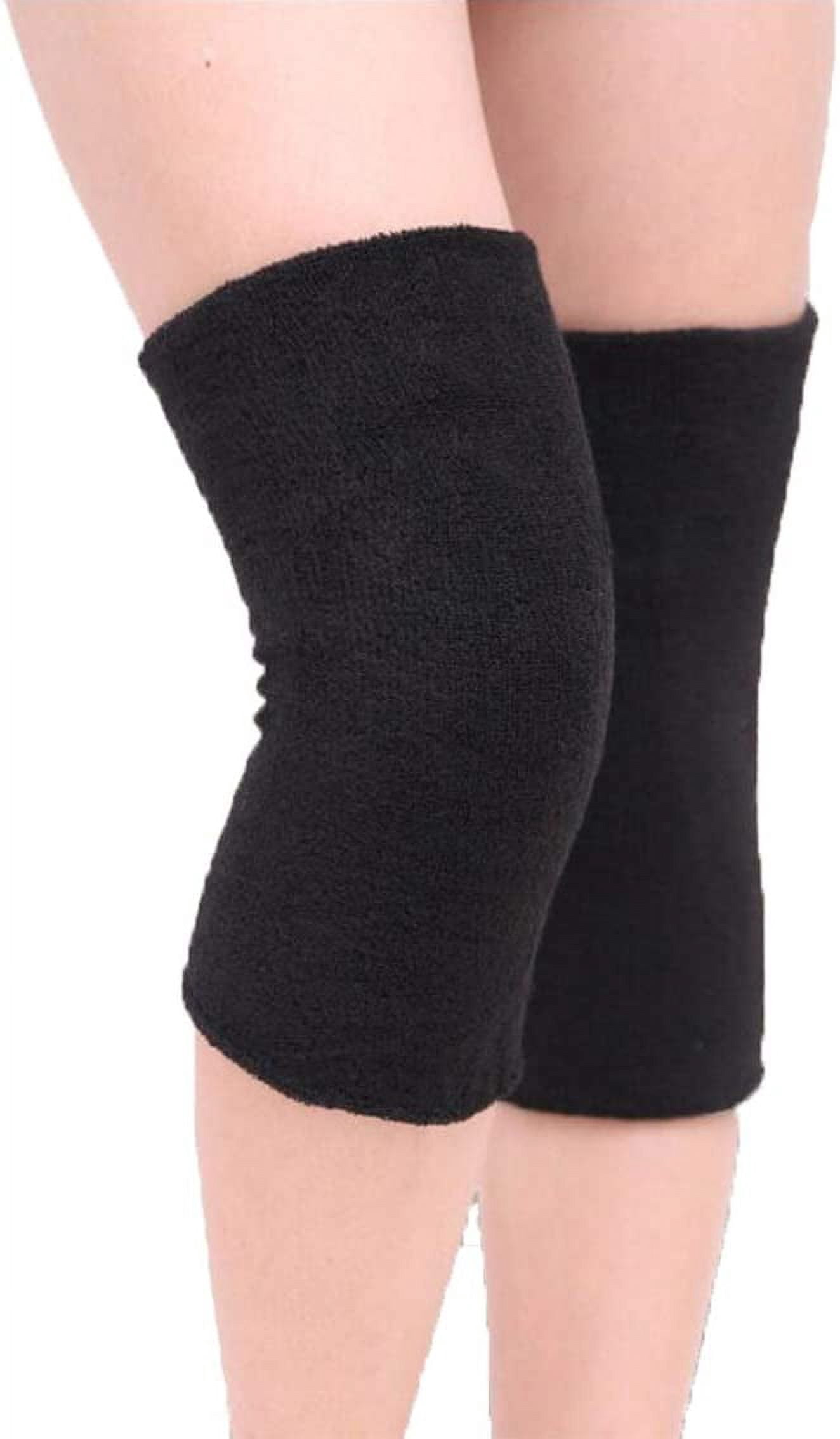 1 Pair Gray Knee Warmers for Women,Warm Knee Pads for Arthritic,Soft Fabric Leg Warmers,Elastic Knee Covers for Ski Riding Hiking Camping,Thicken Thermal Knee Braces for Christmas Gifts