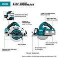 thumbnail image 3 of Makita XSH06PT 18V X2 LXT Lithium-Ion 36V Brushless Cordless 7-1/4 Circular Saw Kit 5.0Ah, 3 of 9