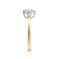 thumbnail image 3 of ANGARA Natural Heart-Shaped Aquamarine and Diamond Three Stone Engagement Ring in 14K Rose Gold for Women (Size-7mm) | March Birthstone, Anniversary, Jewelry Gift for Women | Natural Aquamarine Ring, 3 of 9