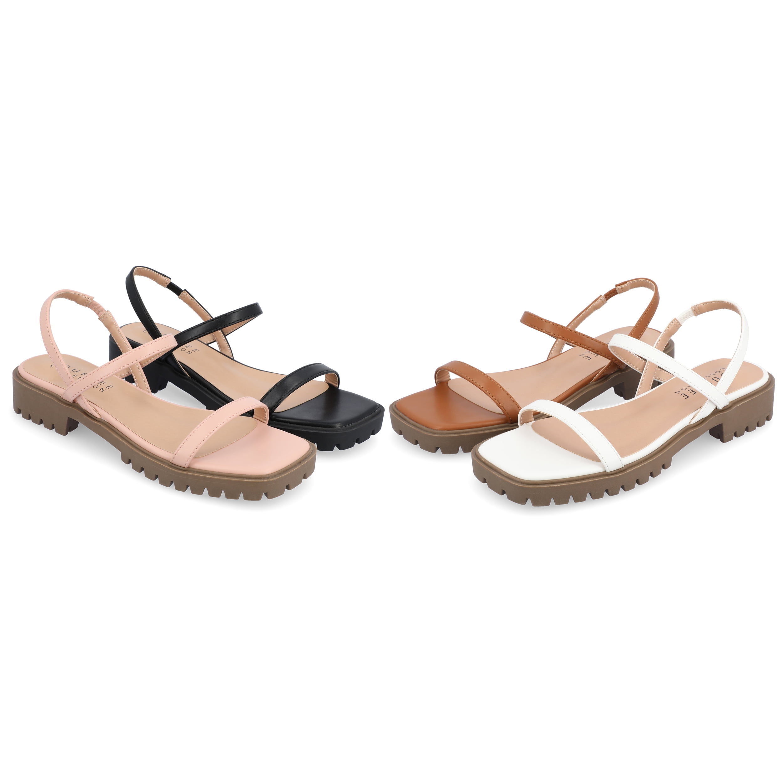 Journee Collection Womens Nylah Slim Platform Sling Back Sandals