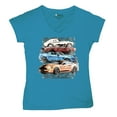 thumbnail image 5 of Shelby Cars Sketch Women's V-Neck T-shirt Mustang Racing American Muscle Car GT500 Cobra Performance Powered by Ford Tee, 5 of 7