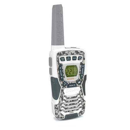 Cobra 37-Mile Floating Walkie Talkie 2 Pack Radio Set, Camo White