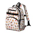 thumbnail image 2 of Football Leaf White Pattern Cute School Backpack Bag for School with Padded Back and Adjustable Shoulder Straps 15.25"x11.5"x5.25", 2 of 5