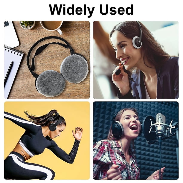 100 piezas de fundas para auriculares, fundas desechables de tela