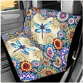 thumbnail image 3 of Yuyamidu Dragonfly Car Seat Cover Full Set of 14 Boho Dalia Steering Wheel Cover Seatbelt Pads Car Headrest Covers Armrest Cushion Coasters Key Chain, 3 of 7