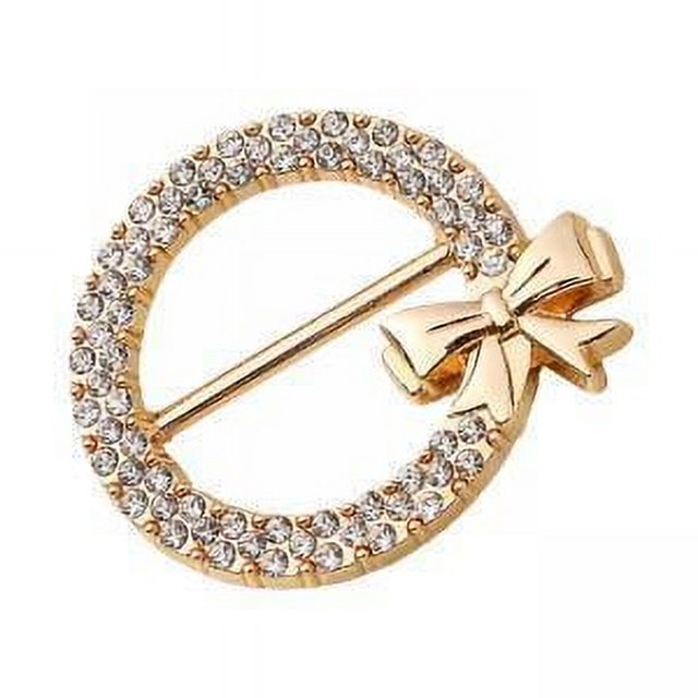 Rongfmy 4xRibbon Slider DIY Bridal Chic Craft Rhinestone Buckle for Belt Hairbow Girls Aureate Round