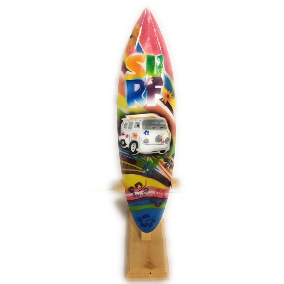Surfboard w/ Stand 70's VW Van Design 12" - Trophy | #lea03m30