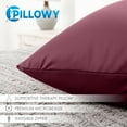 thumbnail image 4 of 24 x 24" Throw Pillowcase (Cover Only) - 85/15 Nylon, Spandex - Luxurious, Silky, Stretchy & Soft - 1 Pcs Solid Color - A Perfect Choice for Couch Chairs Sofa Bed Adult/Kids Bedroom, Burgundy - Merlot, 4 of 7
