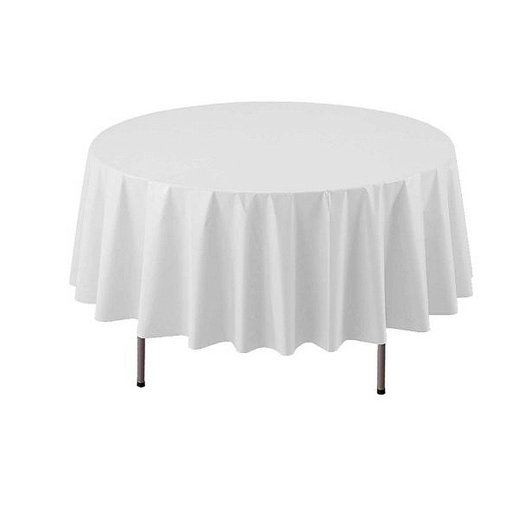 1 Party Essentials 84" Round Valumost Table Covers White