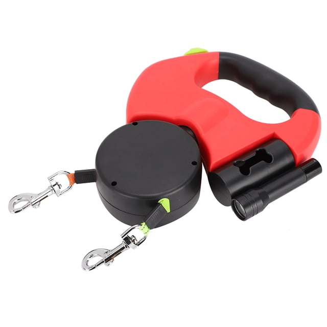 Double headed leash, LED Light Dog Leash for Cat and Dog Walking, High Strength Reflective Nylon Webbing, for Pet Product, Dual Headed Hand Holding with LED Light