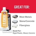 thumbnail image 4 of Epoxy J-B Weld KwikWeld, acero de tamaño profesional, 295 ml, paquete doble, 4 of 7