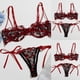 thumbnail image 2 of Gibobby Lencería sexy para mujer Día de San Valentín Lencería con bordado en forma de amor Uso diario Shopping Girl(Negro, 3XL), 2 of 5