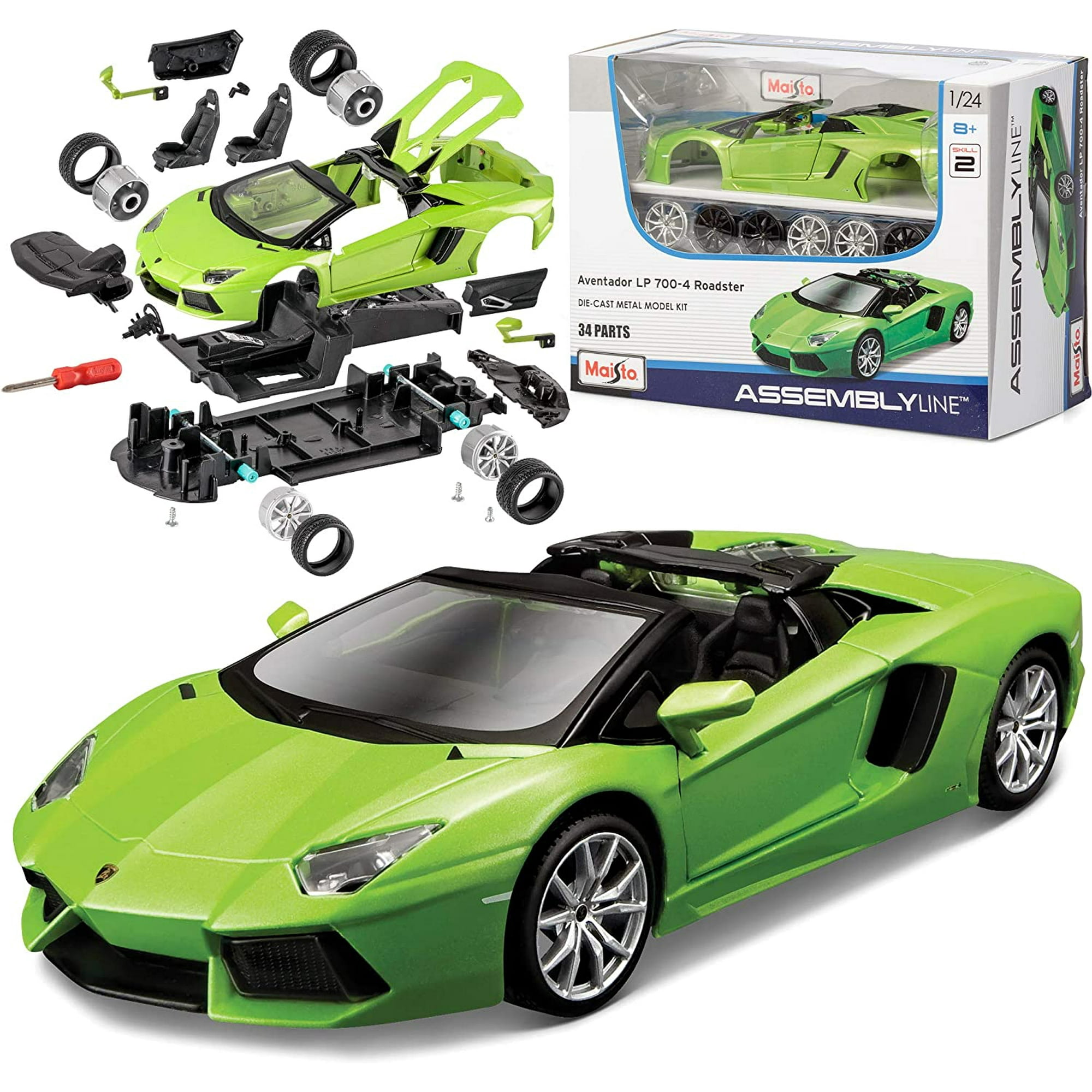 Htooq Maisto 1 24 Assembly Line Lamborghini Aventador Lp 700 Roadster Green