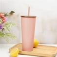 thumbnail image 2 of Mainstays Pink Swirl Textured Recycled PET Tumbler with Lid and Straw, 2 of 5