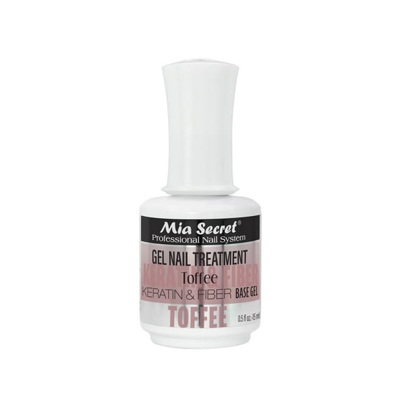 Mia Secret Gel Nail Treatment Keratin & Fiber Base Gel 0.5 oz - TOFFEE