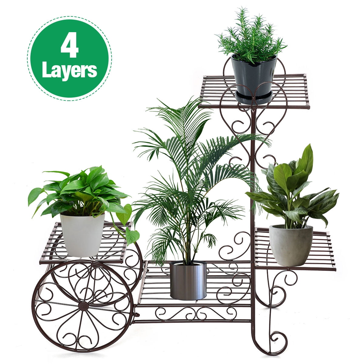 Plant Stand Parisian Style Iron  Flower  Pot  Holder  4 Tiers 