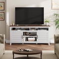 thumbnail image 1 of Qinaqin Marrón y Blanco Moderno TV Soporte para 65 Inch TVs Semi Abierto cm de Profundidadouble Puerta Gabinete con Ajustable Shelves 8 Almacenamiento Compartments Living Sala o de, 1 of 7
