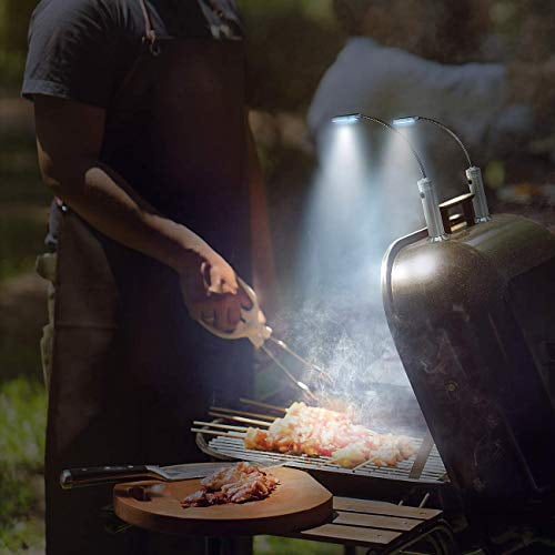 BBQ Grill Lights Magnetic Base Super-Bright LED Lights-360 Degree Flexible Gooseneck, Weather Resistant, Task Lighting Barbecue Grilling, 2 Pack