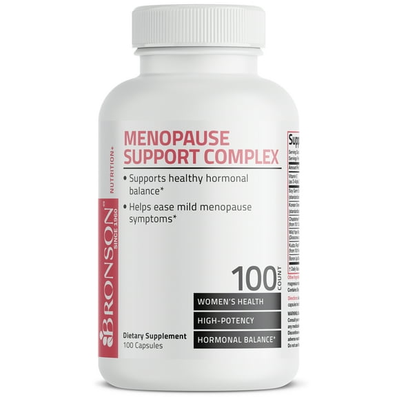 Bronson Menopause Support Supplement for Women, 100 Capsules