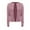 Pink, variant on Women Jackets Fall Jacket Women's Fashion Stand Collar Solid Color Sequin Casual Short Jacket