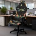 thumbnail image 5 of Whosucclay Dragonfly Moon Flower Print Gaming Chair Covers Slipcovers Washable, 4 Pieces Stretchable Elastic Computer Reclining Gaming Chair Seat Cover with Armrest Cover, 5 of 8