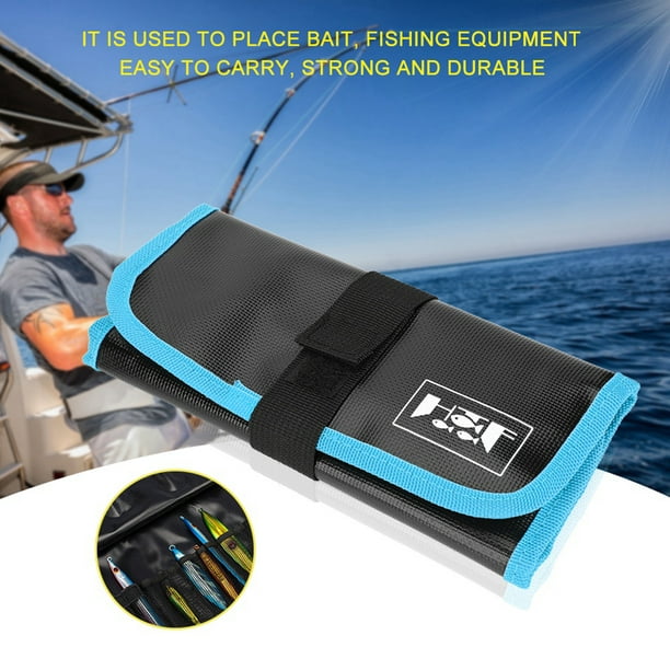 Soft Lure Jigging Jig Bag Waterproof, Sea Fishing Equipment Tool  Accessories,Foldable Fishing Tackle Storage Bag [Blue] 