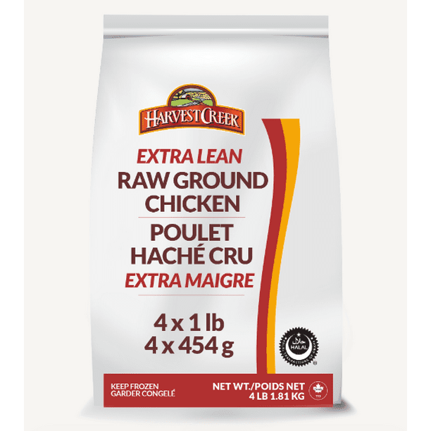 Harvest Creek Extra Lean Ground Chicken, Raw, Halal, Harvest Creek