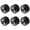 Black, variant on Dracaena 6 Pack G1/4" Thread to 16MM OD Hard Tubing Compression Fitting with Rings for Rigid Acrylic Tube for Computer Water Cooling System, Silver