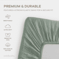 thumbnail image 7 of Comfy Cubs Muslin Fitted Bassinet Crib Sheet, Extra Soft 100% Muslin Cotton - 2 Pack, Fern and Cream, 7 of 7