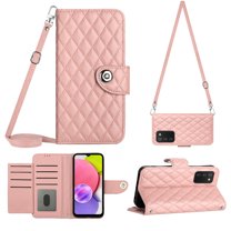 Charm Style for Samsung A03s Case RFID Blocking Wallet Card Holder Leather PU Flip Cover Folio Lanyard Crossbody Strap Women Girl Magnetic Clasp Kickstand for Samsung Galaxy A03s, Green