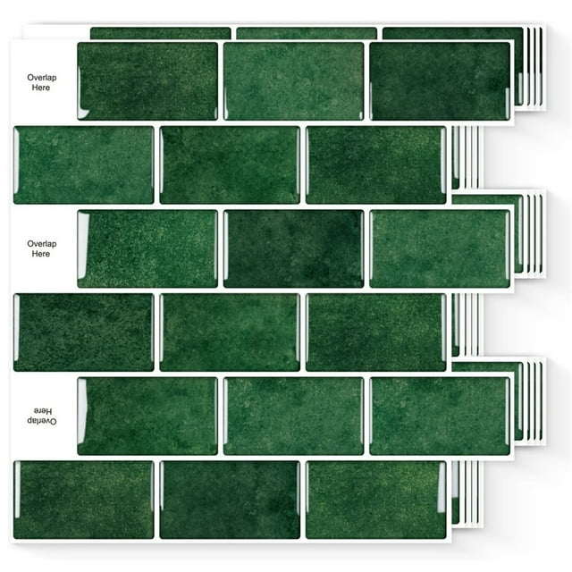 10 Láminas de Azulejos Autoadhesivos para Salpicadero, Azulejos Autoadhesivos, Azulejos de Pared con Aspecto de Metro para Cocina y Baño.