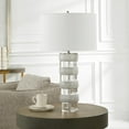 thumbnail image 4 of Uttermost Band Together Crystal & Wood Table Lamp in White, 4 of 7