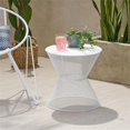 thumbnail image 2 of Noble House Nevada Outdoor Iron Side Table in Matte White, 2 of 9