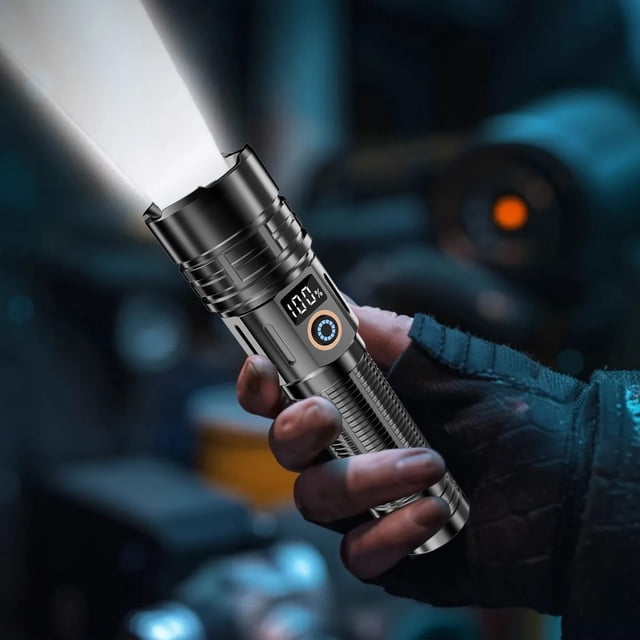 TIMIFIS Electric Hand Lamp Adjustable Focus LED Flashlight High Brightness Rechargeable Waterproof Suitable for Hiking Walking Outdoor Camping Car Use Camping & Hiking