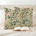 thumbnail image 3 of Green Botanical Outdoor Waterproof Pillow Covers, Vintage Plant Flowers Garden Leaf Motifs Decorative Square Throw Pillowcase Sofa Cushion Sham for Patio/Couch/Chair, 16"x16" 2 Pack, 3 of 8