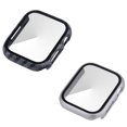 thumbnail image 1 of 2 Pack PC Case with Tempered Glass Screen Protector Compatible with Apple Watch Series 3 Series 2 42mm, HD Overall Shockproof Protective Cover for iWatch carbon fiber and starlight, 1 of 5