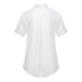 thumbnail image 5 of Fashion Womens Solid T-Shirt Ladies Plain Short Sleeve Blouse Top Short Women Turtle Neck Tee Apparel T Shirt Workout Clothes Women Long Sleeve Tees for Women Pack Casual T Shirts Women Pack, 5 of 6