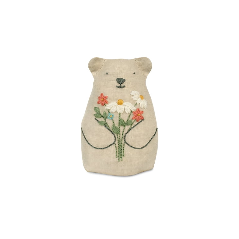 Hillfolk Brown Bear Embroidery Art & Craft Kit with High-Quality