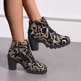 thumbnail image 1 of Amzcrzy Bottes à la Cheville pour Femmes Bottes à Talons Hauts pour Femmes Bottine à la Cheville Imprimée Chaussures Décontractées Confortables Bottines pour Femmes Bottes pour Femmes Bottines pour Femmes Bottes pour Femmes Mode pour Femmes, 1 of 9