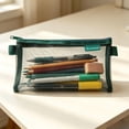 thumbnail image 2 of JHyouerji Clear Nylon Mesh Zipper Pencil Case 8x5 Inch,Black Transparent Portable Stationery Storage Bag for Office Travel Cosmetic Organizer, 2 of 3