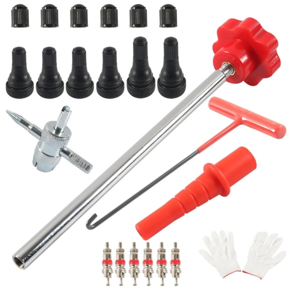 Universal Valves Stem Installation Tool with Steel Plastic Construction Tire Valves Removal for Car Motorcycle Tire Repair