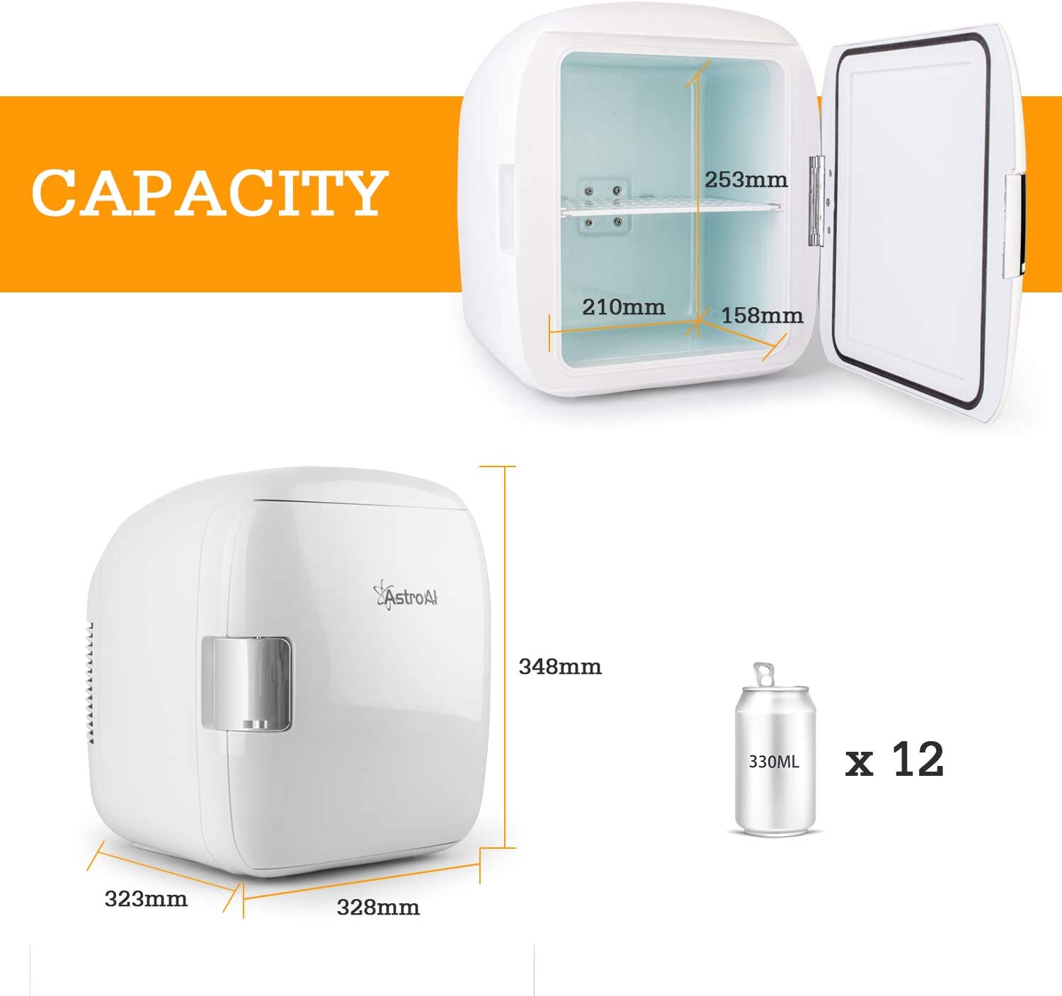 astroai mini fridge 12 can