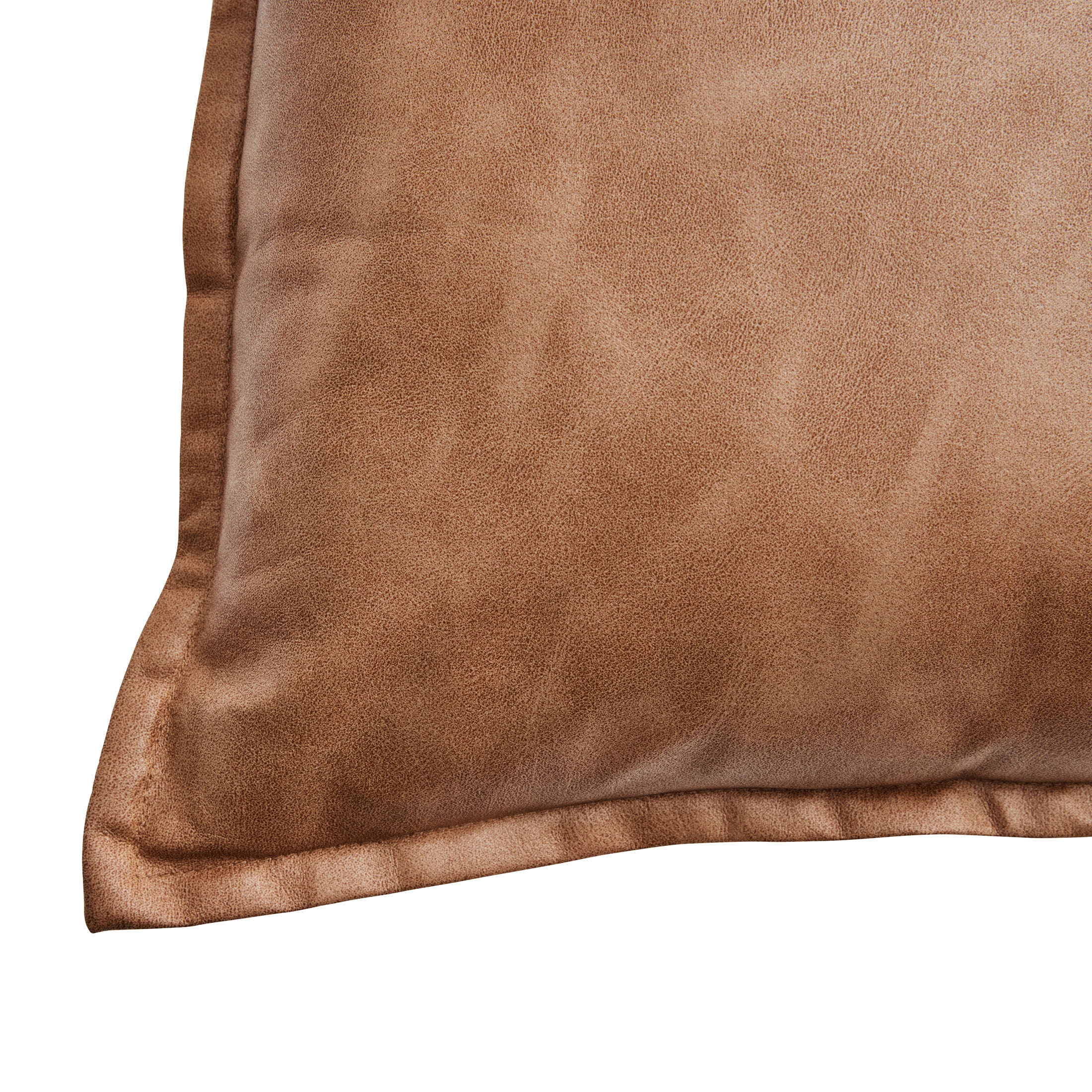 Better Homes & Gardens 14" x 24" Beige Vegan Leather Decorative Pillow