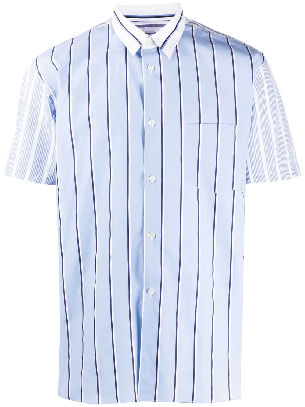 comme des garcons striped shirt short sleeve